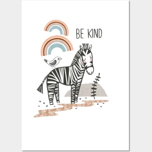 Be Kind Zebra - Safari Collection Posters and Art